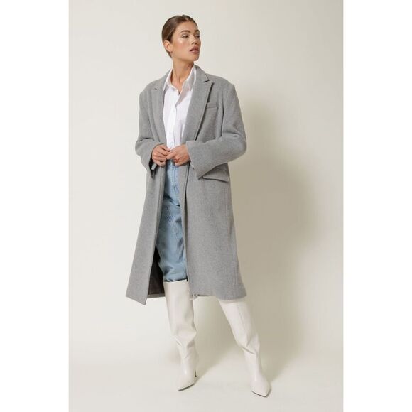 Line & Dot JOHN COAT size S Gray Open Front Revolve - Picture 1 of 14